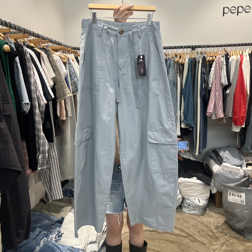ALMOND PEPE韓國直郵女裝新品26春夏時尚26夏季休閑褲口袋ALMOND PEPE休閑褲圖色2