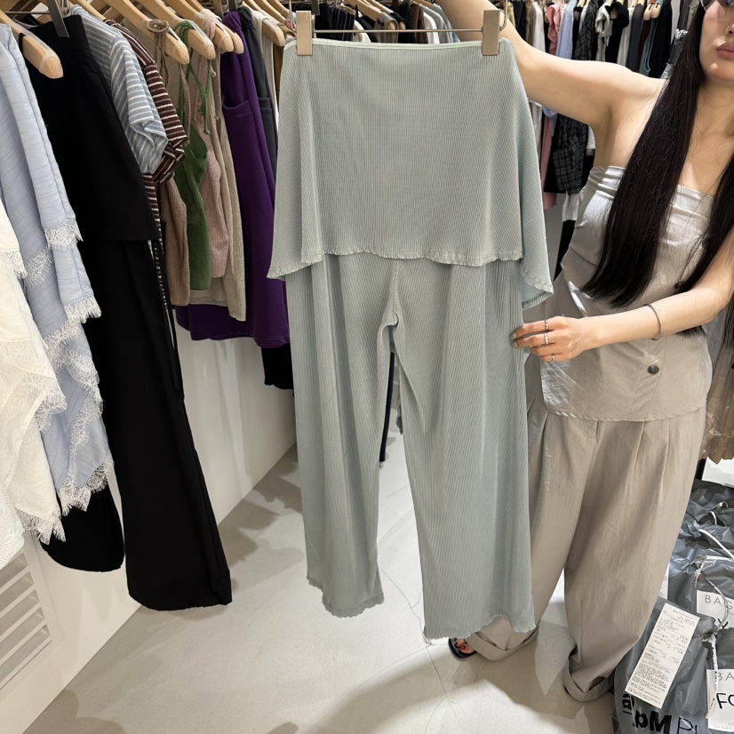 BAGUETTE-P韓國東大門代購女裝新品26夏季職業人氣裙褲褶裥BAGUETTE-P裙褲