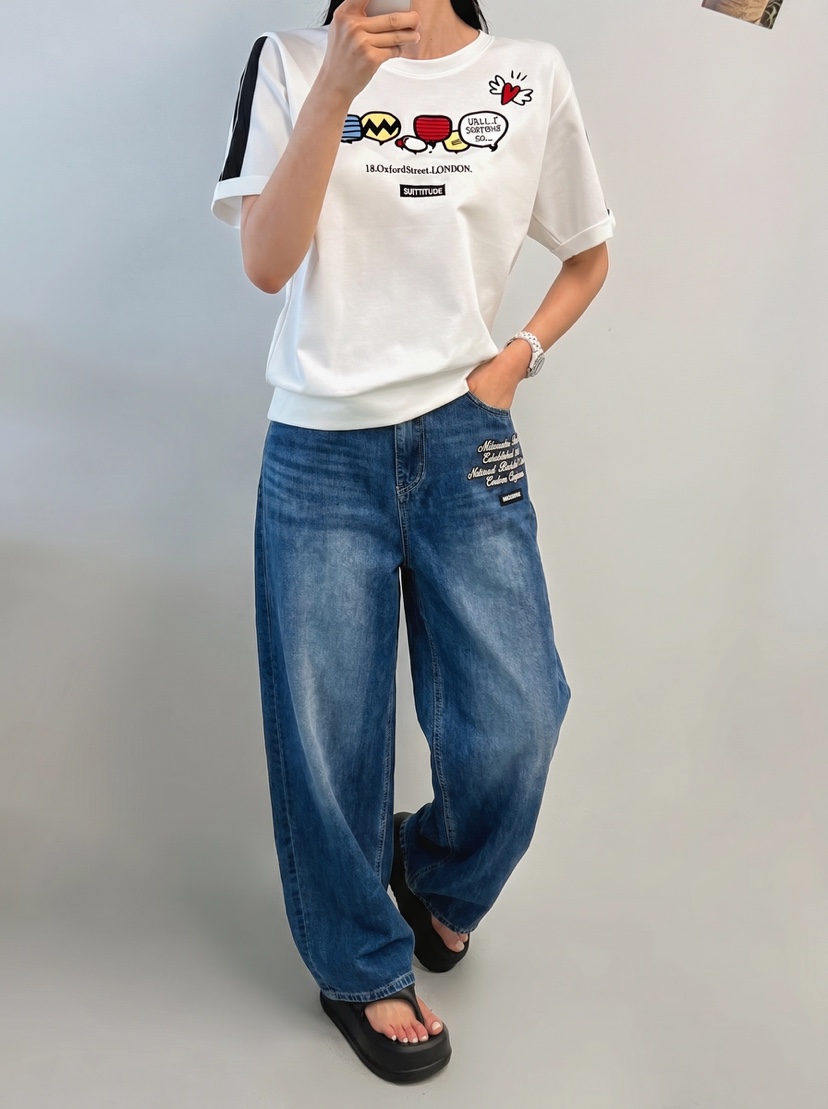 IAAN韓國代購女裝新款休閑人氣熱賣推薦26春夏26夏季牛仔褲iaAn牛仔褲