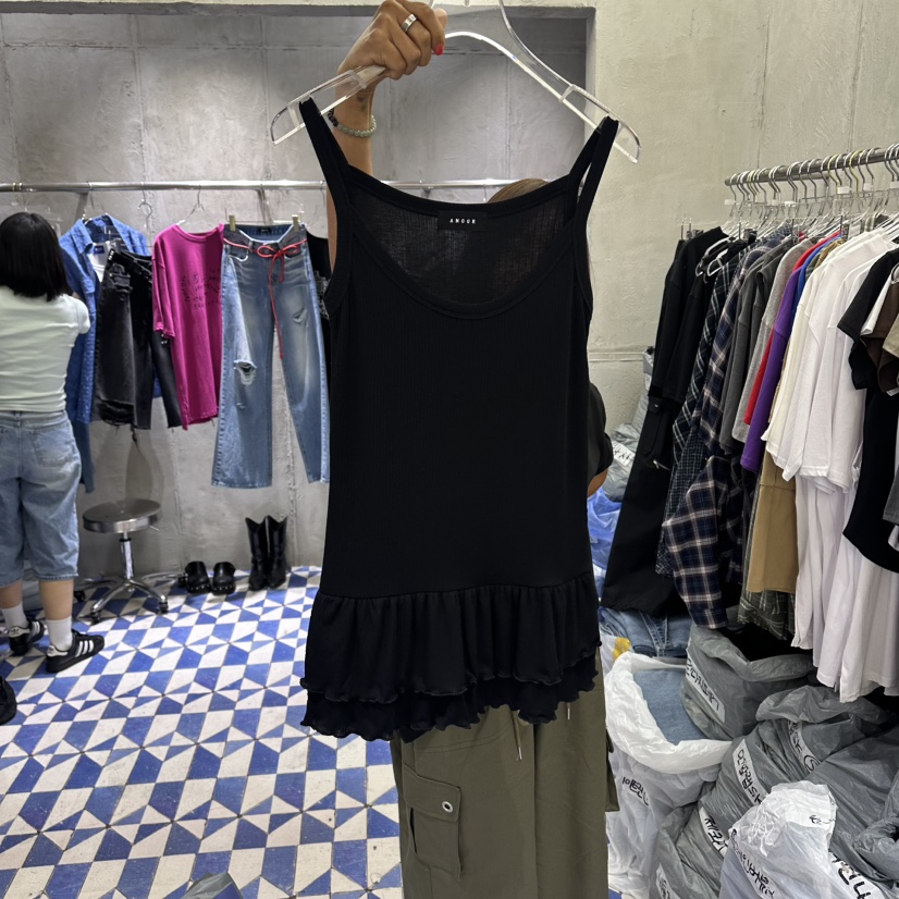 AMOUR韓國直郵實拍女士新品人氣26夏季熱賣推薦吊帶背心無袖AMOUR吊帶/背心圖色2
