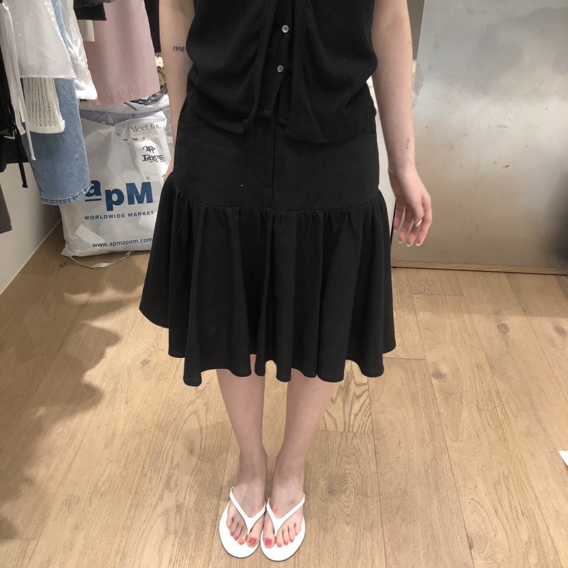 MEET ME韓國直郵女裝新品職業26春夏時尚半身裙中短裙亞麻MEET ME半身裙/中短裙圖色2