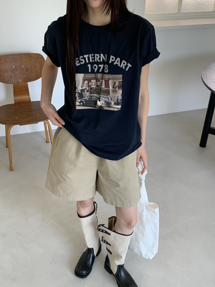RIVER RAIN韓國東大門直郵女士新品人氣休閑熱賣推薦T恤RIVER RAINT恤