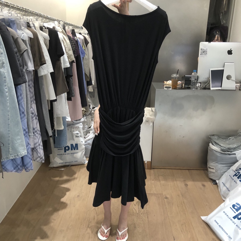 MEET ME韓國東大門代購女裝新品26春夏26夏季連衣裙褶皺MEET ME連衣裙