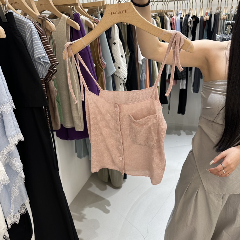BAGUETTE-P韓國直郵實拍女士新品26春夏休閑職業吊帶背心BAGUETTE-P吊帶/背心圖色2