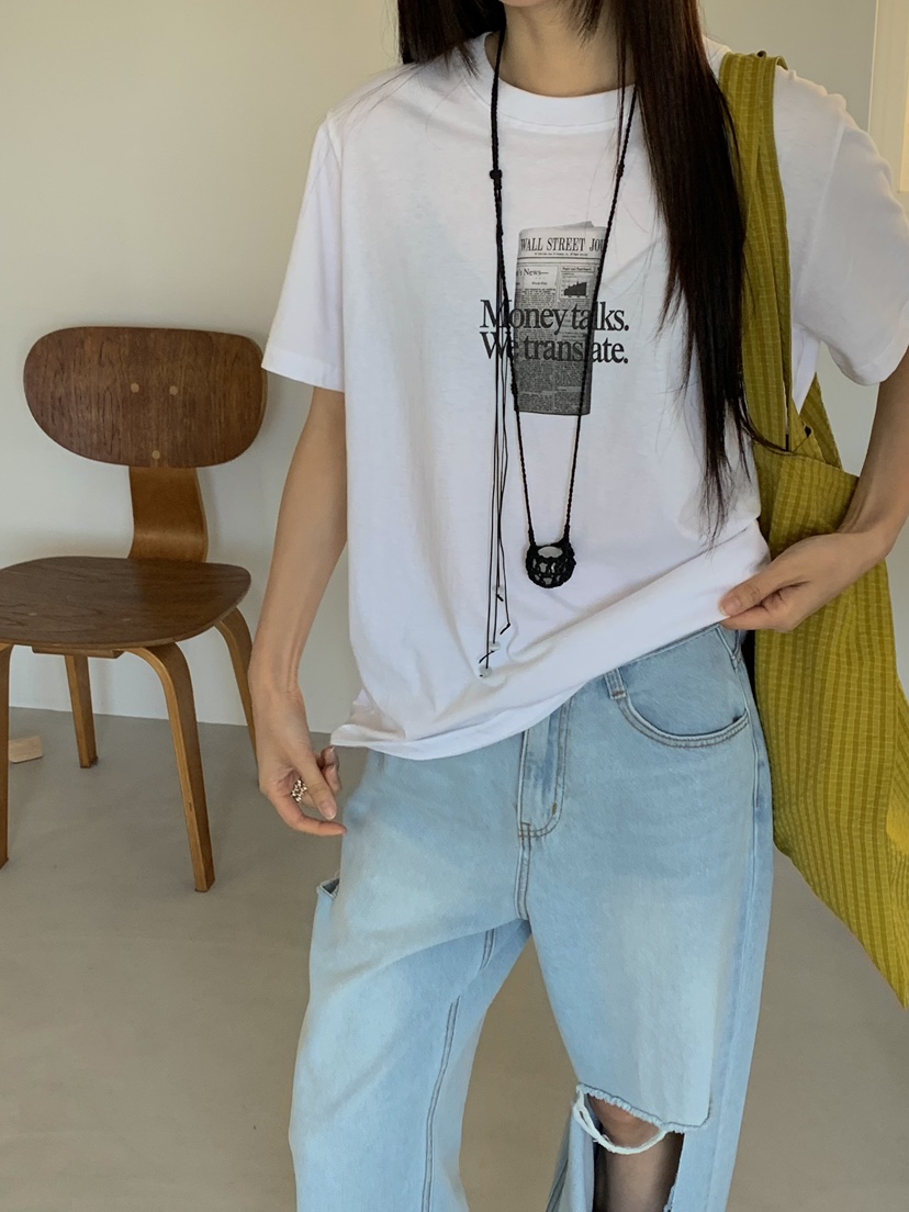 RIVER RAIN韓國直郵女裝新品人氣職業時尚熱賣推薦休閑T恤RIVER RAINT恤