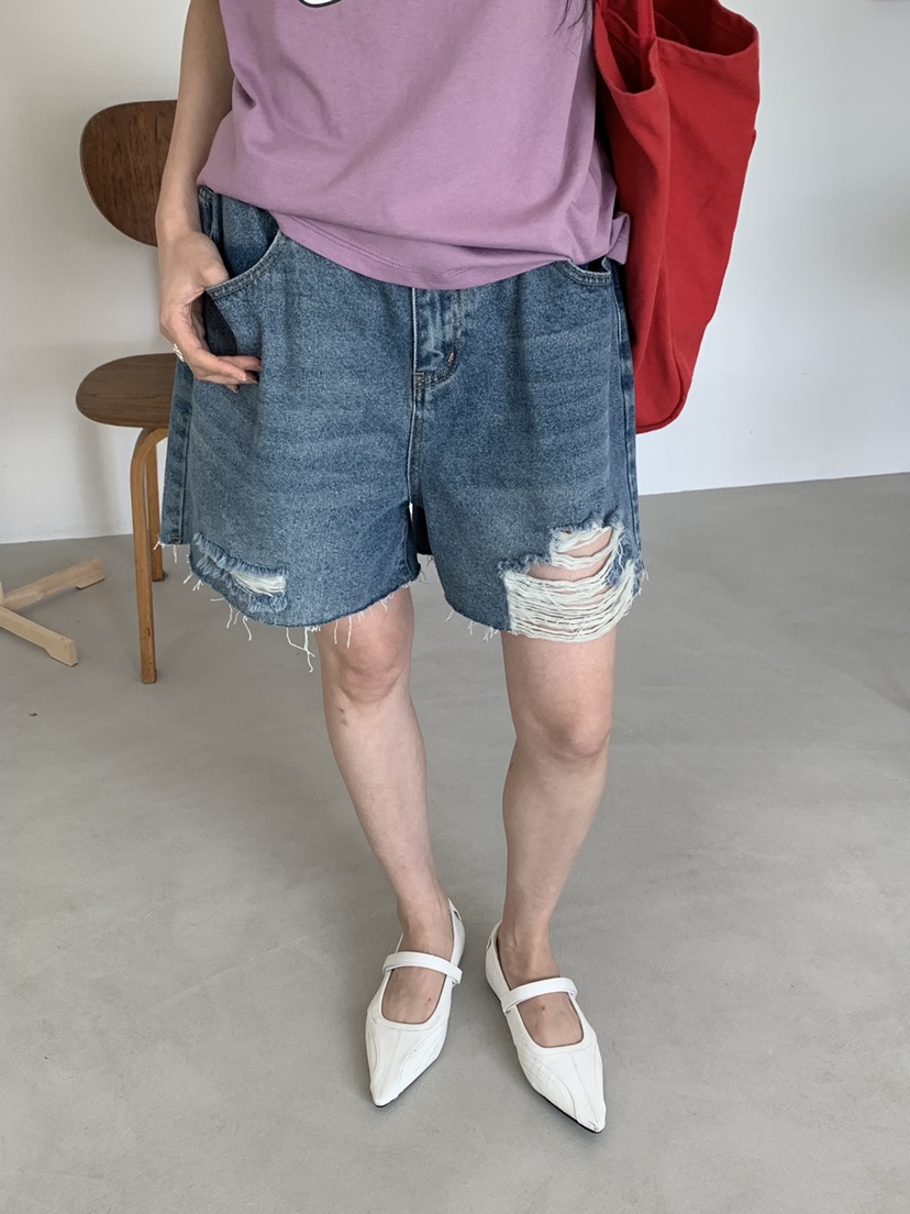 RIVER RAIN韓國直郵女裝新品26春夏時尚人氣短褲復古條紋RIVER RAIN短褲