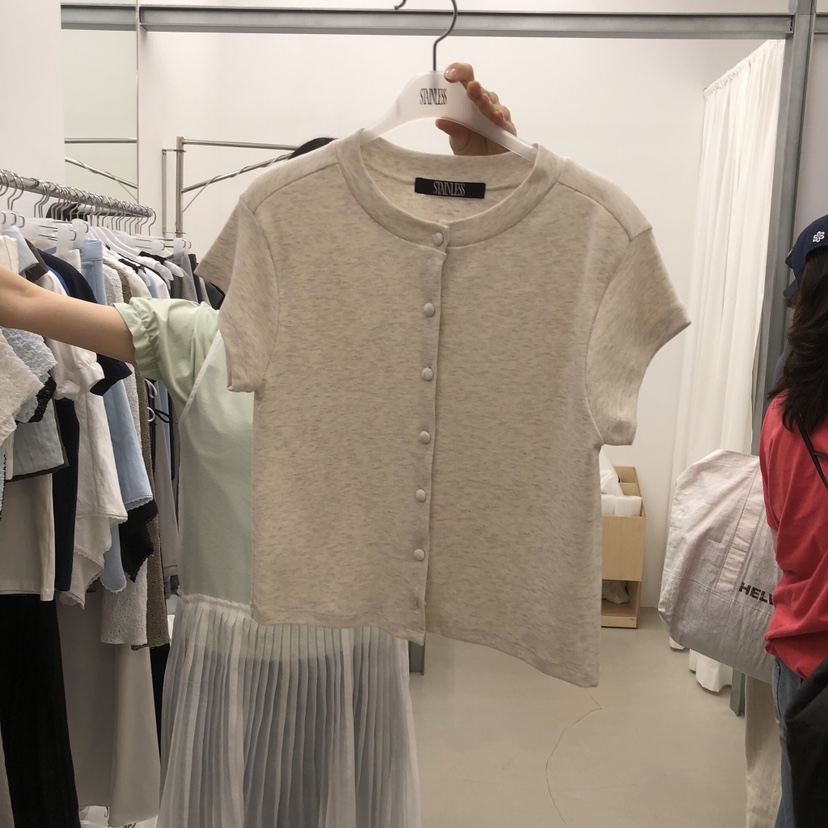 STAINLESS韓國代購女士新款26夏季26春夏熱賣人氣T恤開衫STAINLESST恤圖色1