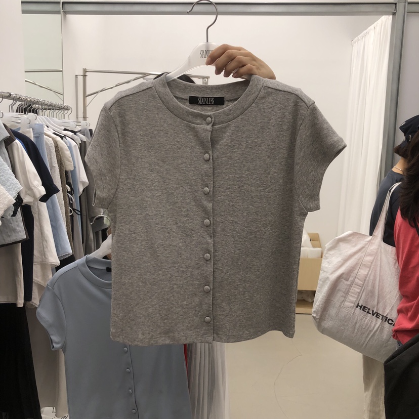 STAINLESS韓國代購女士新款26夏季26春夏熱賣人氣T恤開衫STAINLESST恤圖色2