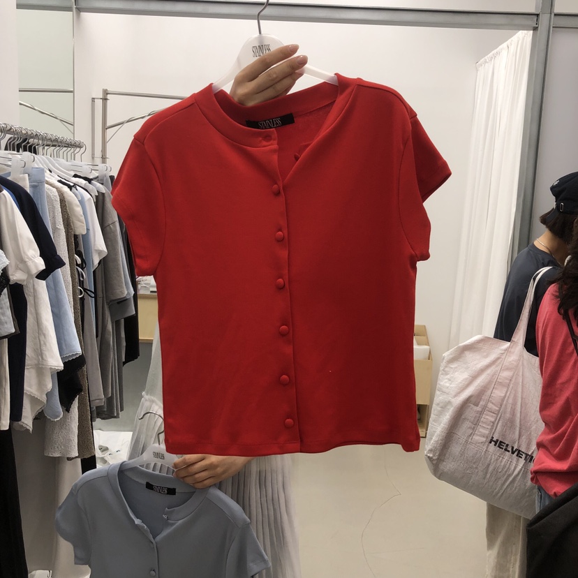 STAINLESS韓國代購女士新款26夏季26春夏熱賣人氣T恤開衫STAINLESST恤圖色4