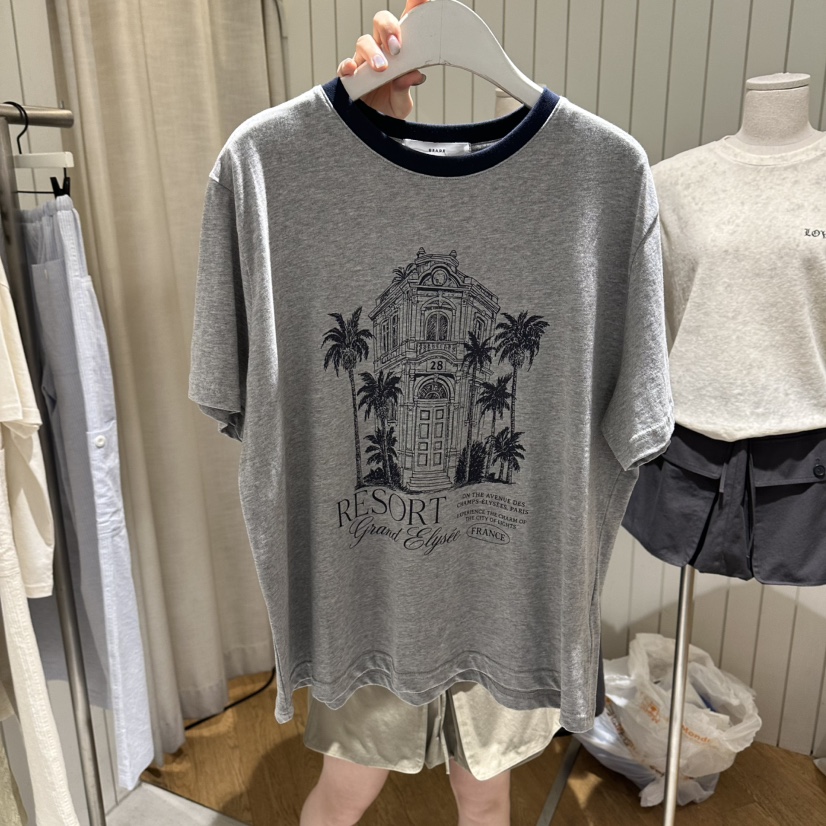 GRADE韓國代購女裝新品26春夏時尚26夏季人氣推薦職業T恤GRADET恤圖色2