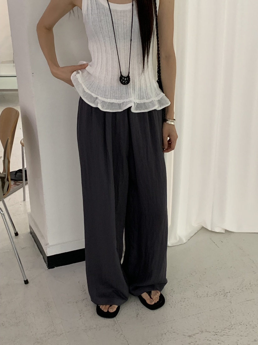RIVER RAIN東大門實拍韓國女裝新款26春夏時尚26夏季休閑褲RIVER RAIN休閑褲