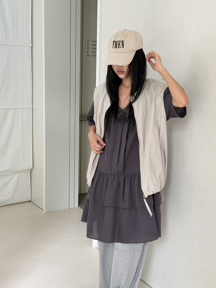 KARE/WEREPIECE韓國直郵女士新品休閑26夏季職業連衣裙SKARE/WEREPIECE連衣裙