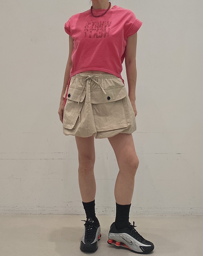 NEOUL東大門實拍韓國女裝新品職業休閑熱賣推薦時尚短裙SNEOUL/ahin雙領標簽短裙