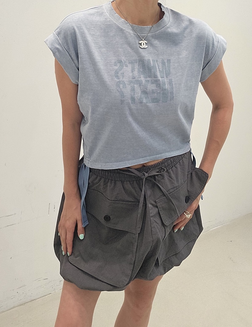 NEOUL東大門實拍韓國女裝新品職業休閑熱賣推薦時尚短裙SNEOUL/ahin雙領標簽短裙