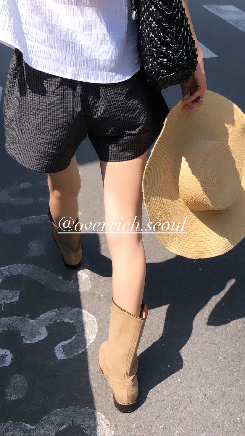 OVER RICH韓國東大門直郵女士新款休閑26春夏推薦職業短褲OVER RICH短褲