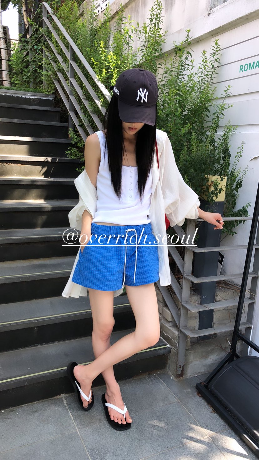 OVER RICH韓國東大門直郵女士新款休閑26春夏推薦職業短褲OVER RICH短褲