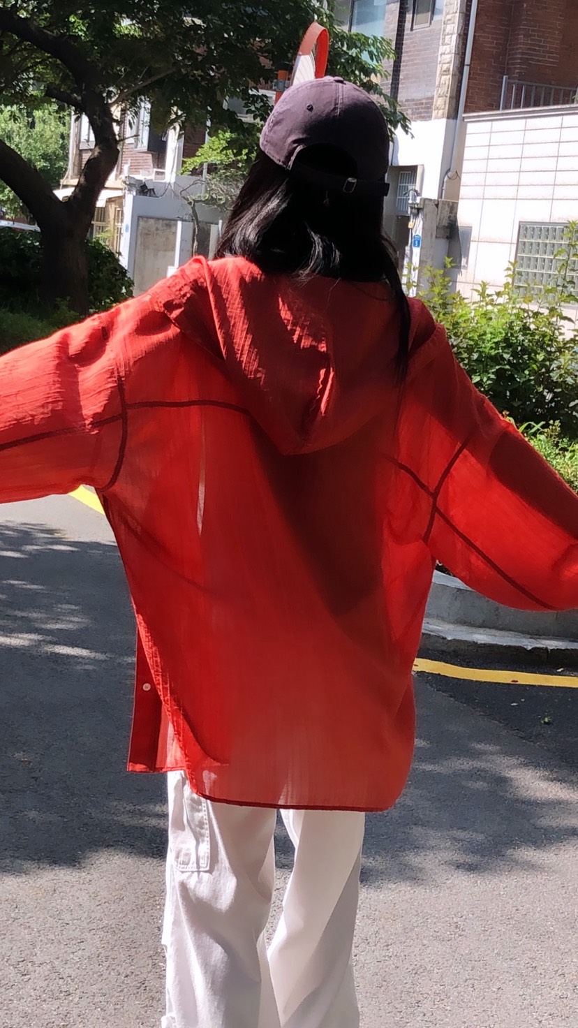 OVER RICH韓國代購女裝新品職業人氣推薦夾克連帽衫透明OVER RICH夾克