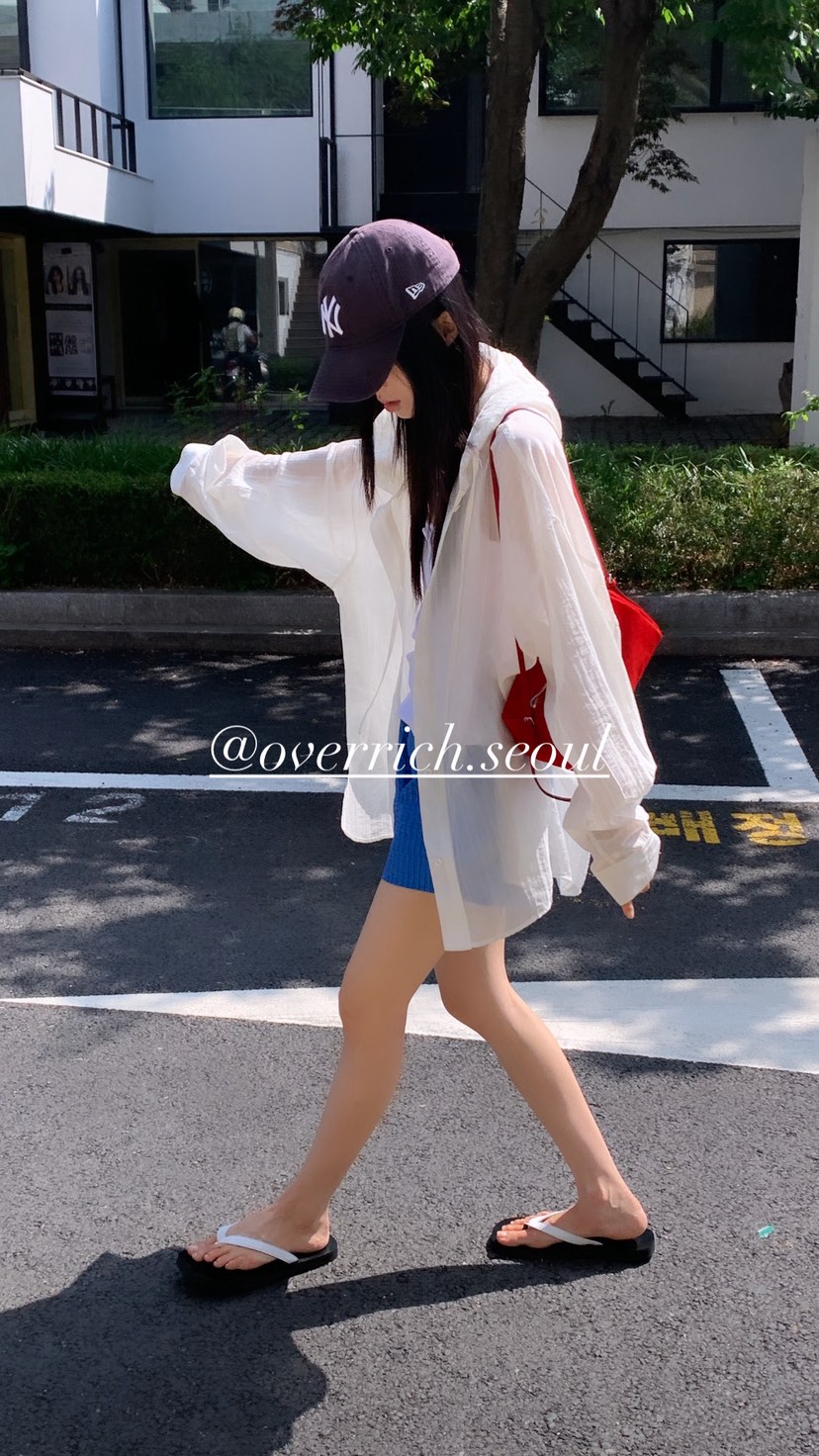 OVER RICH韓國代購女裝新品職業人氣推薦夾克連帽衫透明OVER RICH夾克