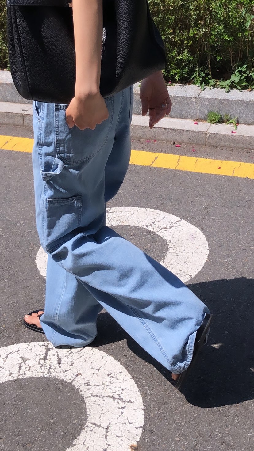 OVER RICH韓國東大門直郵女裝新品熱賣人氣職業休閑牛仔褲OVER RICH牛仔褲