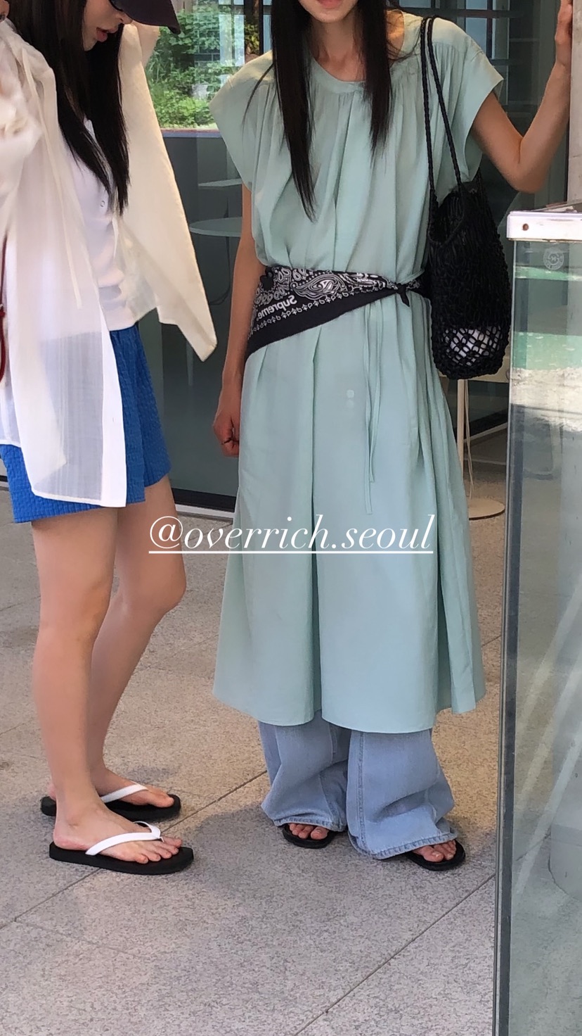 OVER RICH東大門實拍韓國女裝新品人氣職業連衣裙含腰繩SOVER RICH連衣裙