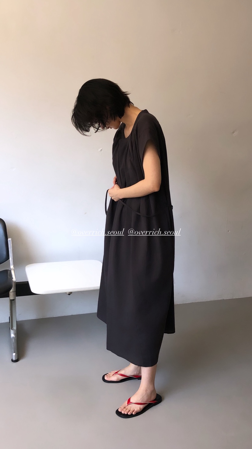 OVER RICH東大門實拍韓國女裝新品人氣職業連衣裙含腰繩SOVER RICH連衣裙