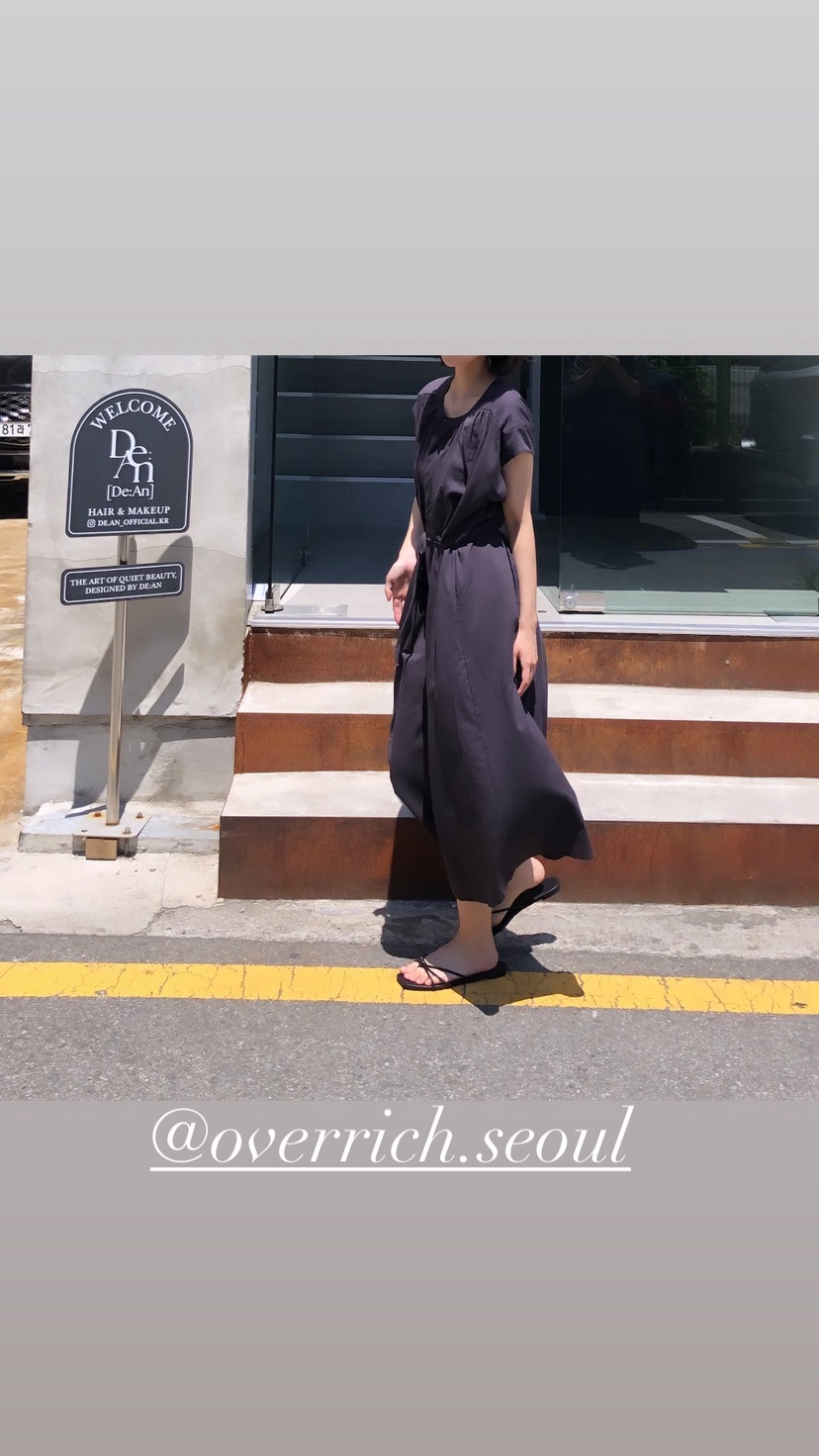 OVER RICH東大門實拍韓國女裝新品人氣職業連衣裙含腰繩SOVER RICH連衣裙