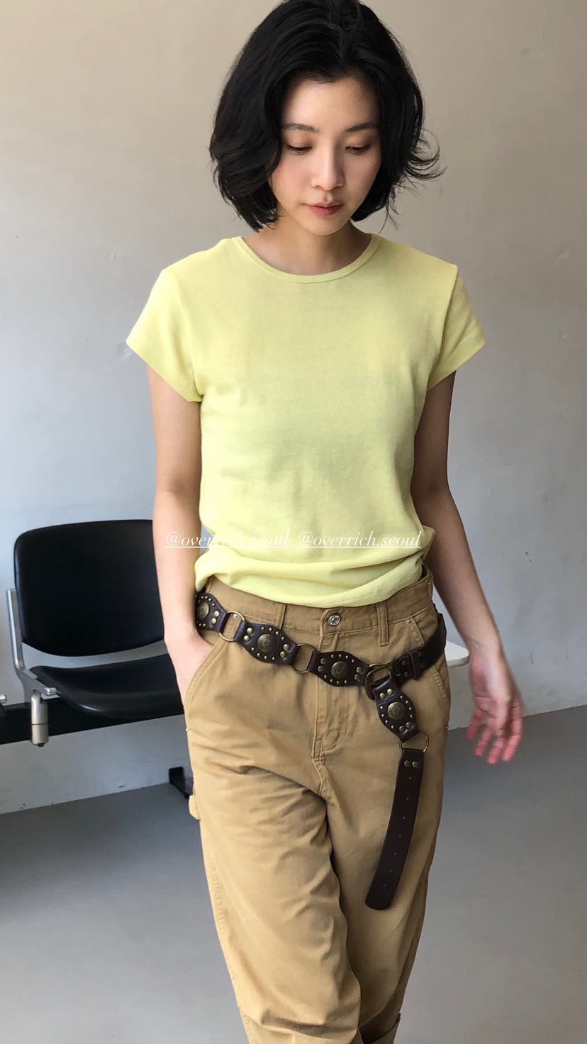 OVER RICH韓國東大門直郵女裝新品職業26春夏26夏季T恤紗布OVER RICHT恤