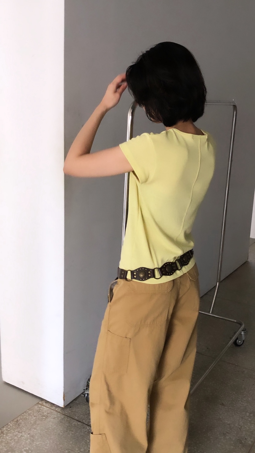 OVER RICH韓國東大門直郵女裝新品職業26春夏26夏季T恤紗布OVER RICHT恤