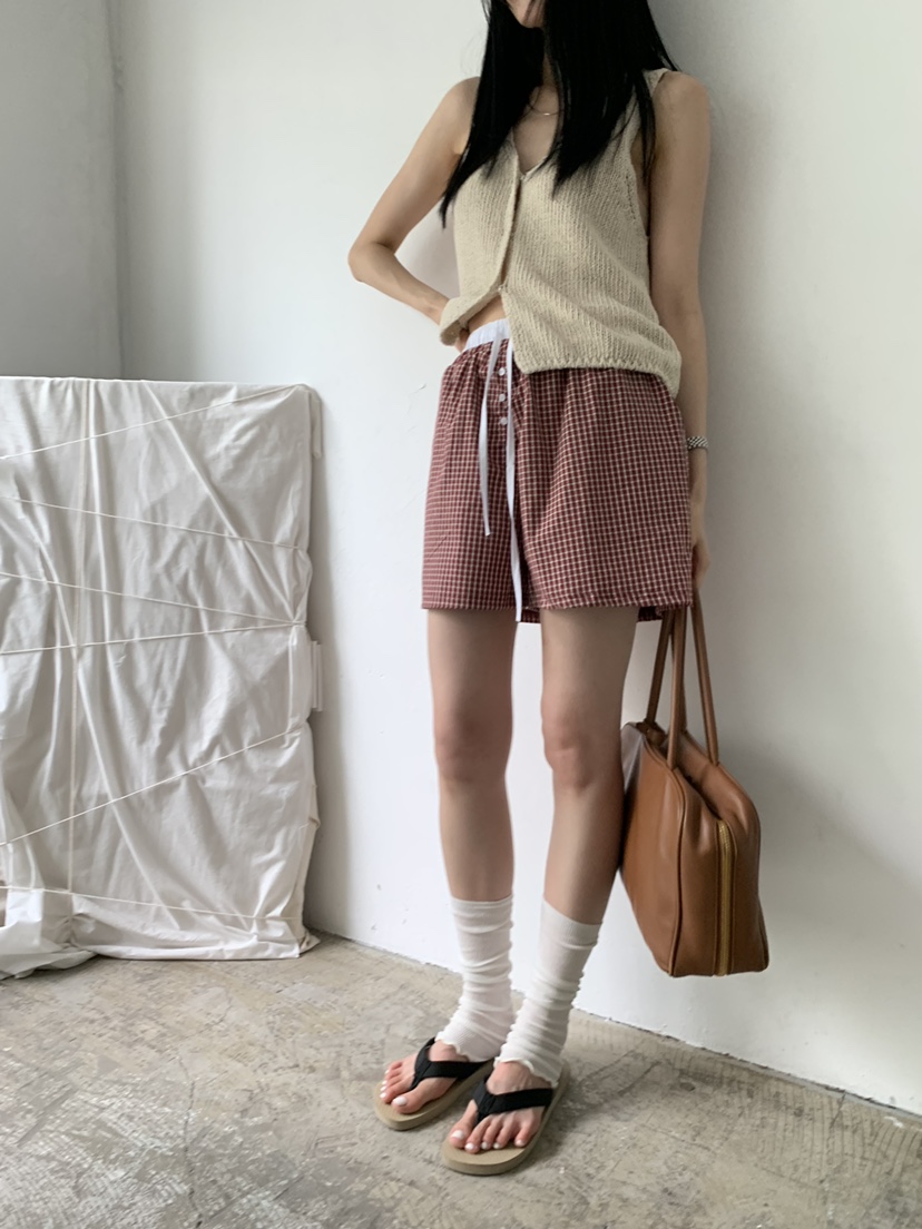 TRUE韓國東大門直郵女士新品休閑26春夏人氣職業26夏季短褲TRUE短褲