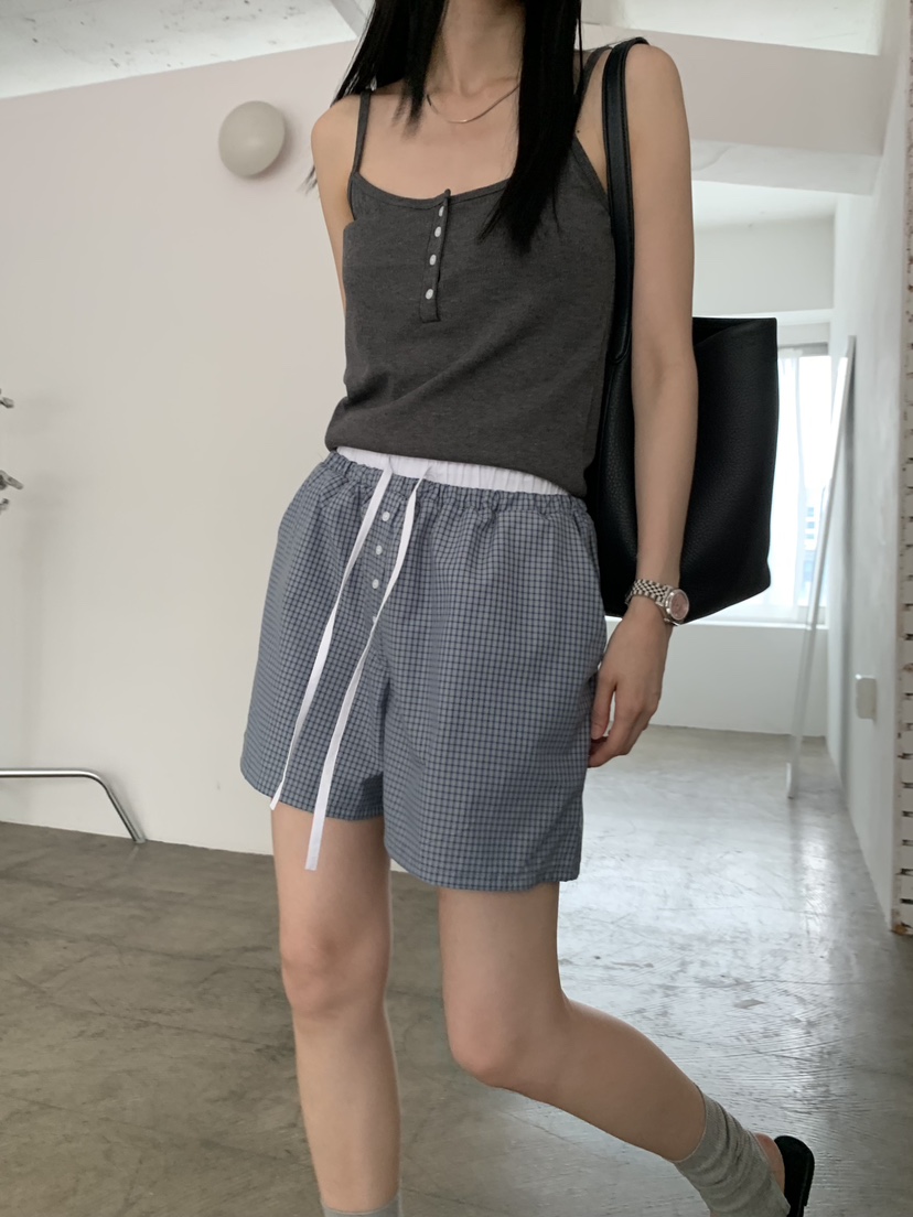 TRUE韓國東大門直郵女士新品休閑26春夏人氣職業26夏季短褲TRUE短褲