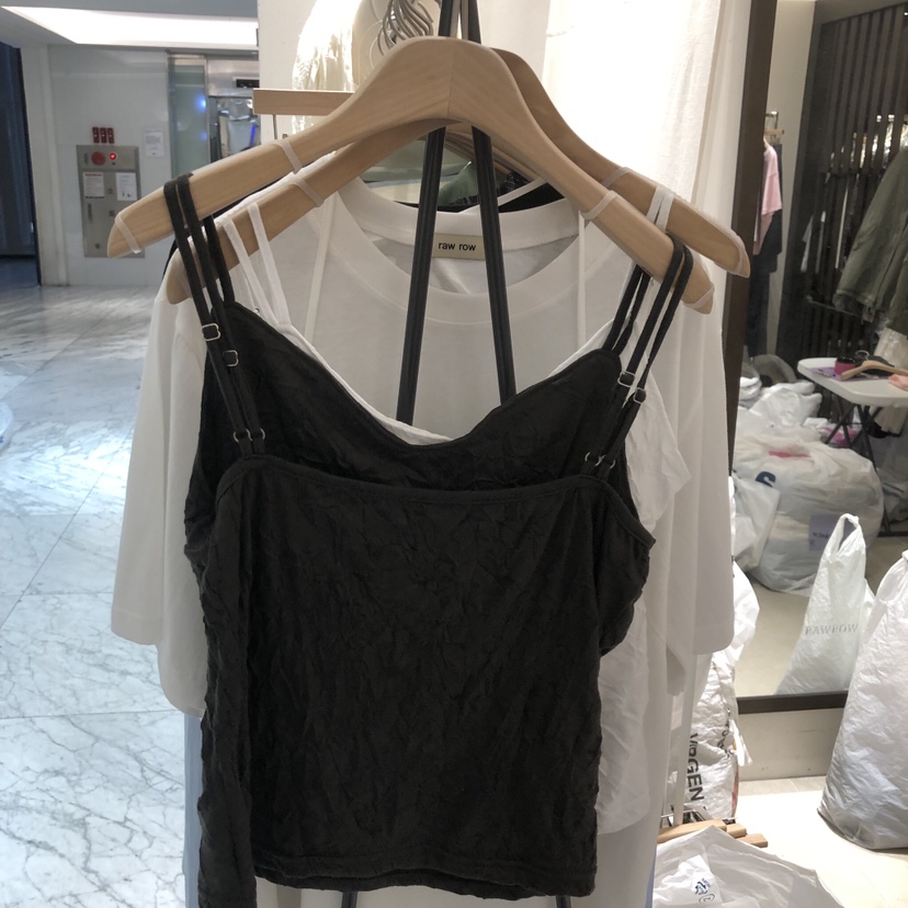 RAWROW韓國東大門代購女士新款26夏季26春夏休閑吊帶背心RAWROW吊帶/背心