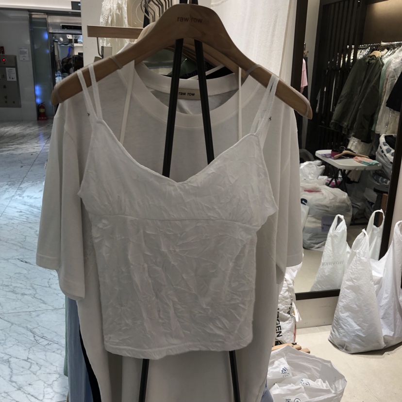 RAWROW韓國東大門代購女士新款26夏季26春夏休閑吊帶背心RAWROW吊帶/背心圖色1