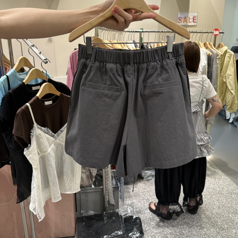 SOF韓國東大門直郵女士新品人氣推薦職業休閑26春夏短褲緞帶SOF短褲