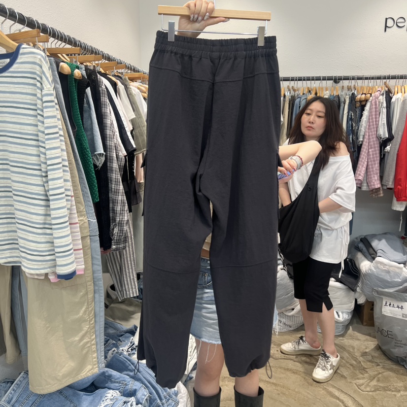 ALMOND PEPE韓國東大門代購女士新款26春夏休閑休閑褲口袋ALMOND PEPE休閑褲