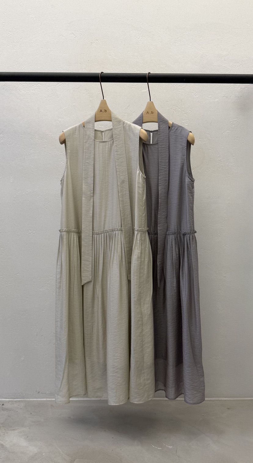 AUTUMN BEIGE-Q韓國代購女裝新款26春夏連衣裙含腰帶尼龍A.b/AUTUMN BEIGE連衣裙