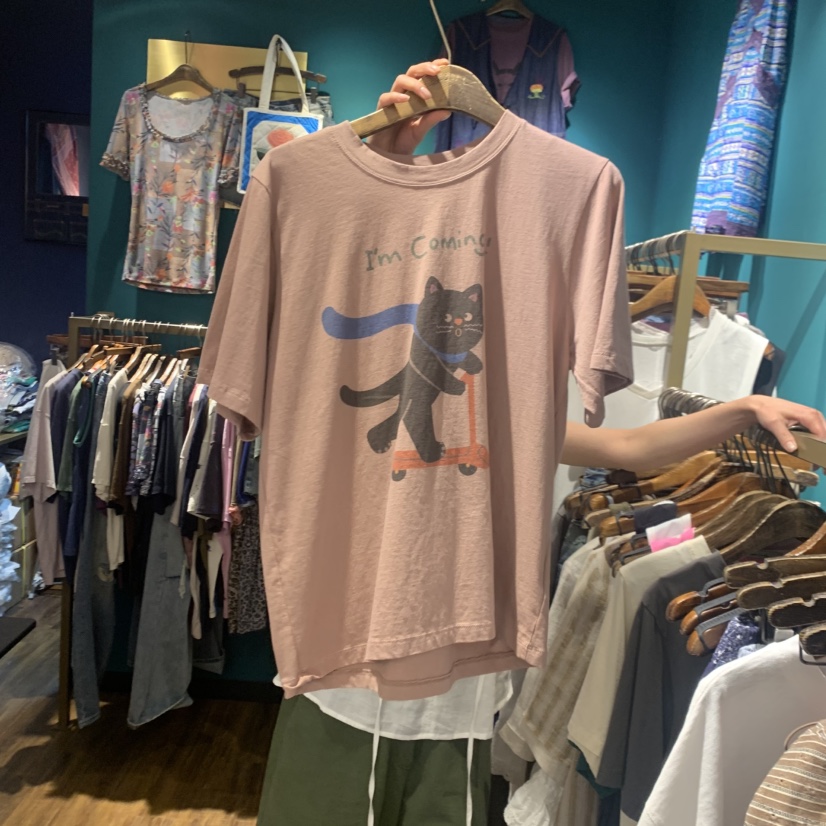 MERCI LINDA韓國東大門直郵女士新品熱賣時尚26夏季26春夏T恤MERCI LINDAT恤圖色1