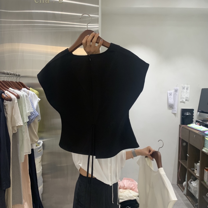 CHAE韓國東大門直郵女士新款26夏季26春夏推薦襯衫蕾絲衫V領CHAE襯衫/蕾絲衫