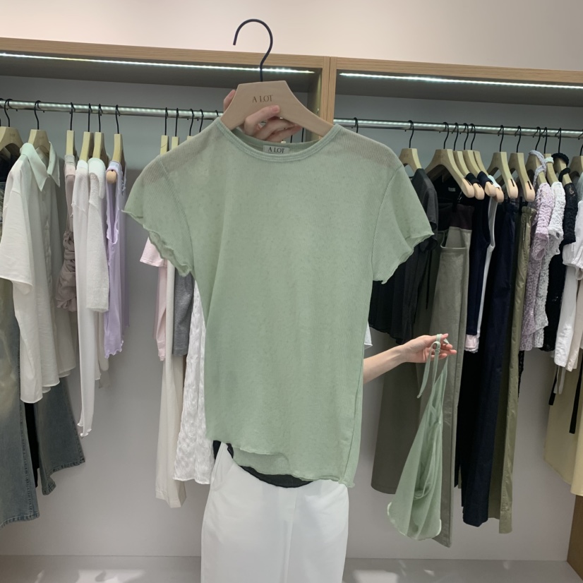 ALOT韓國直郵女裝新品時尚熱賣人氣26春夏推薦職業26夏季T恤A LOTT恤圖色2