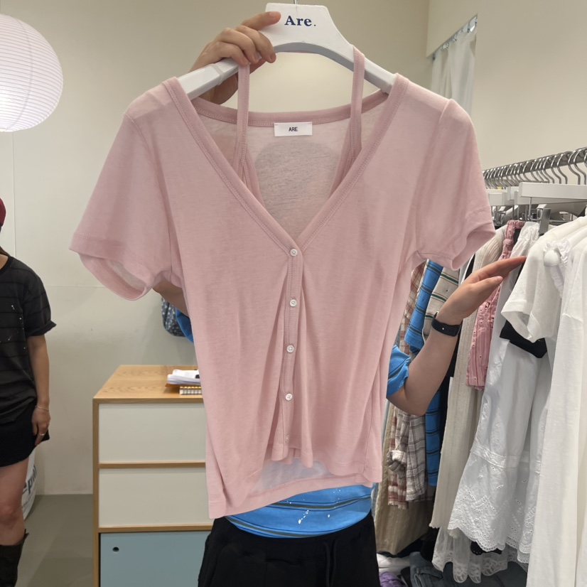 ARE韓國直郵女士新款26夏季推薦26春夏休閑人氣熱賣T恤開衫ARE YOU/ARET恤圖色3
