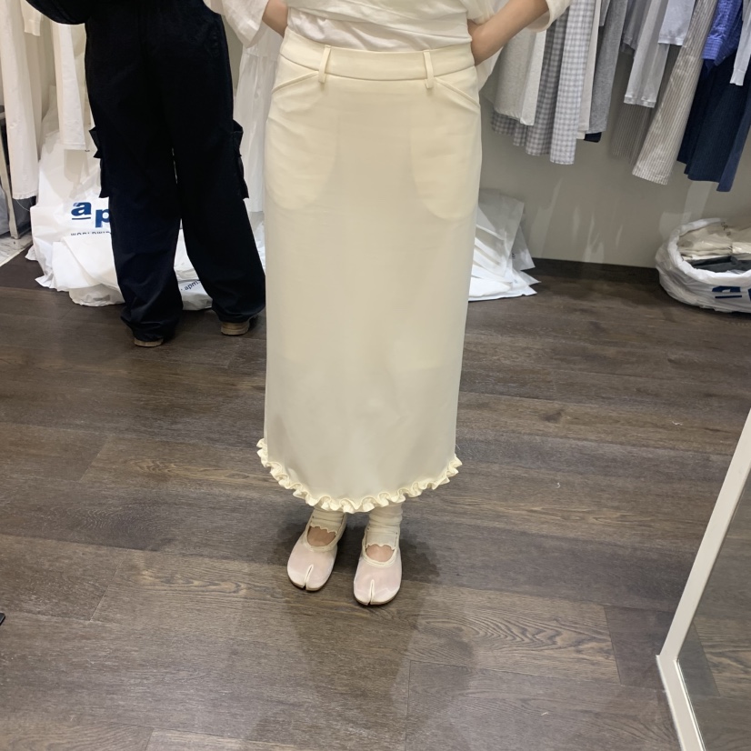 OURIN/THIS IS韓國直郵女裝新品推薦時尚熱賣長裙亞麻布OURIN/THIS IS長裙圖色3
