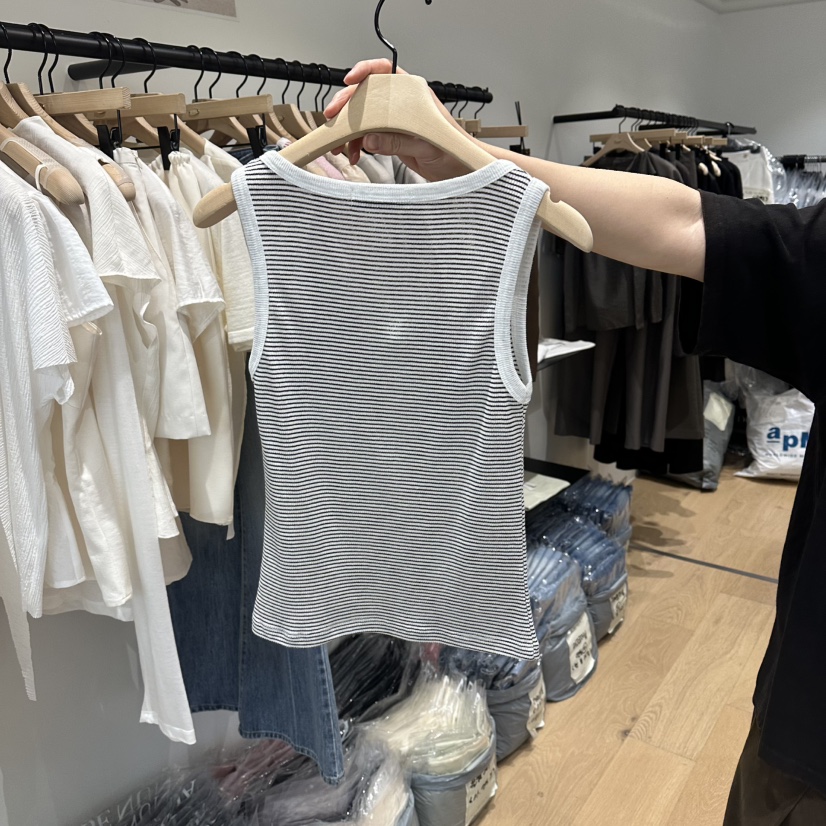aube nunt東大門實拍韓國女裝新品26夏季人氣休閑吊帶背心aube nunt吊帶/背心