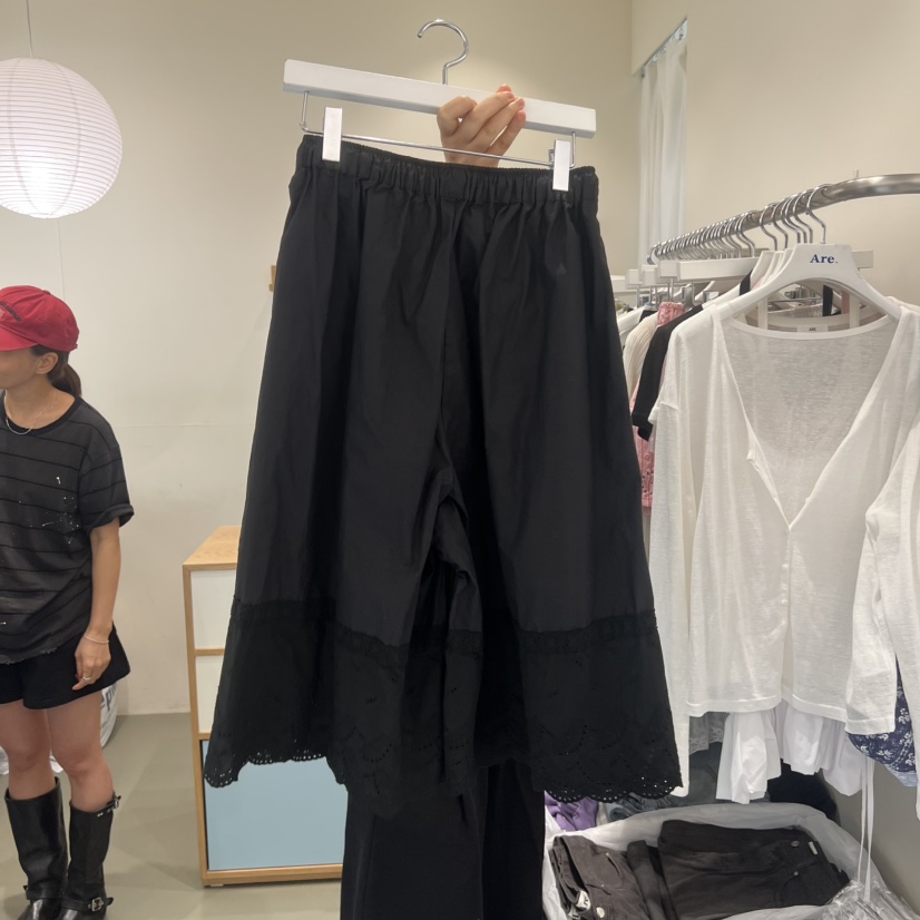 ARE韓國直郵實拍女士新品26夏季休閑推薦26春夏熱賣短褲蕾絲ARE YOU/ARE短褲