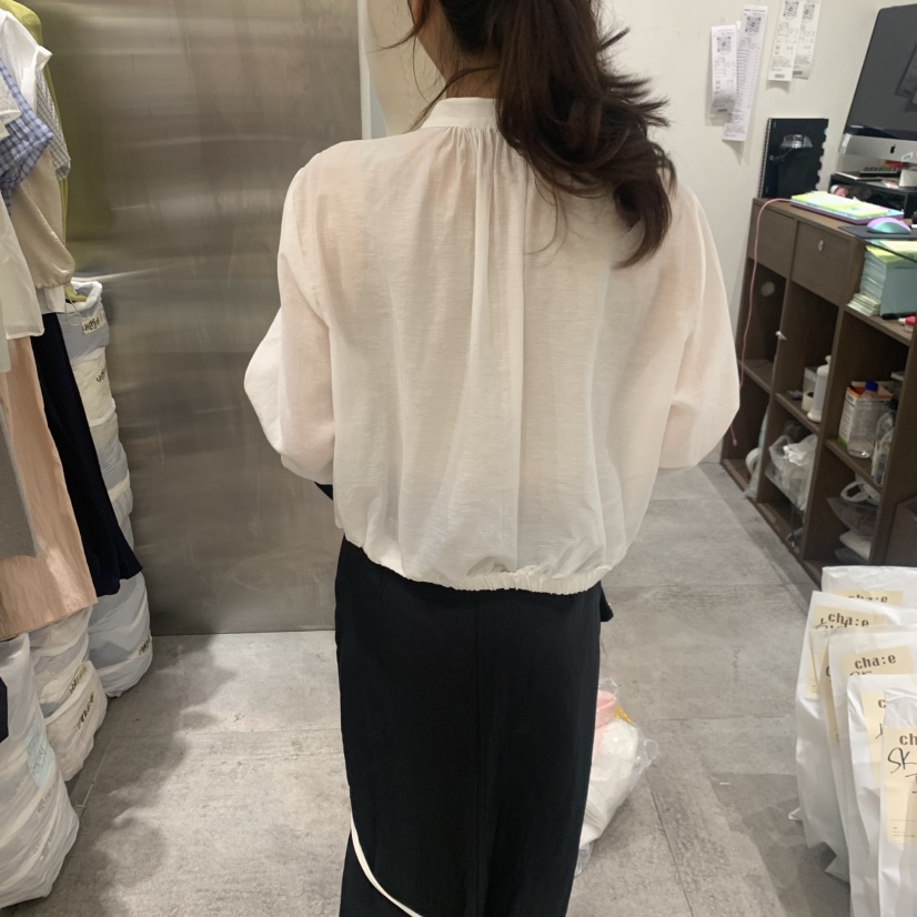 CHAE韓國代購女裝新款休閑時尚熱賣26春夏襯衫蕾絲衫亞麻布CHAE襯衫/蕾絲衫