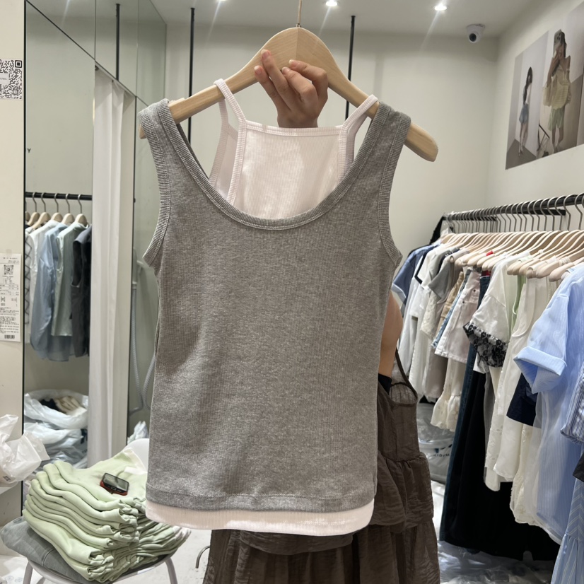 YUNBAL韓國直郵實拍女裝新品26夏季時尚吊帶背心雙層無袖YUNBAL吊帶/背心