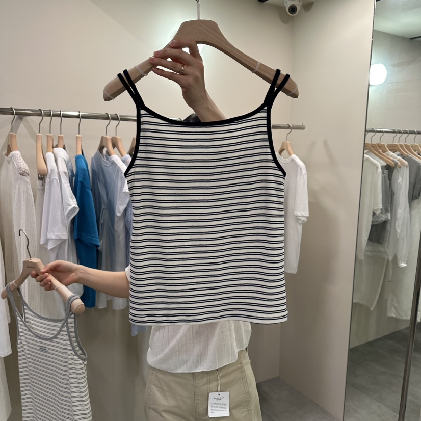 URBANSTORY/REMAKING韓國代購女士新款推薦吊帶背心條紋Remaking/URBANSTORY吊帶/背心