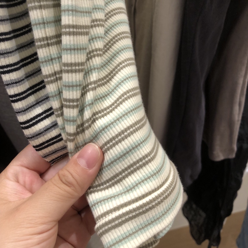 MEET ME韓國東大門代購女裝新品人氣吊帶背心無袖條紋羅紋MEET ME吊帶/背心