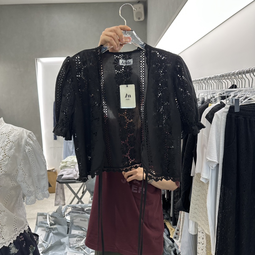 ANDE韓國直郵女裝新品熱賣26春夏人氣職業時尚襯衫蕾絲衫Ande襯衫/蕾絲衫圖色2
