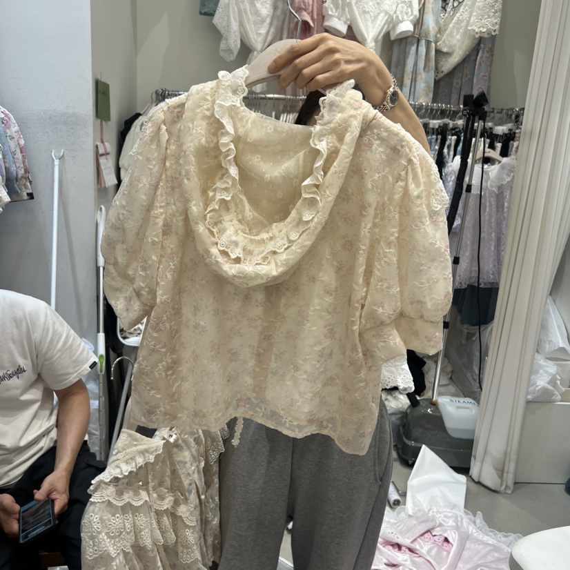 YARD東大門實拍韓國女士新品26夏季休閑職業26春夏襯衫蕾絲衫YARD襯衫/蕾絲衫