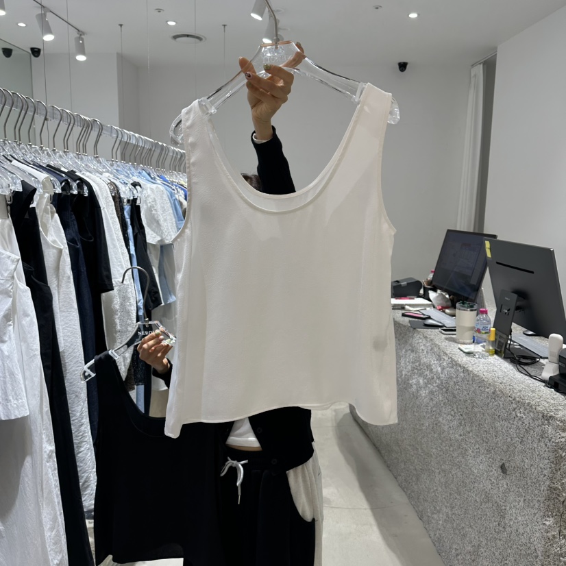 NEROLI 36韓國東大門代購女裝新品熱賣吊帶背心雙面無袖緞面NEROLI 36吊帶/背心