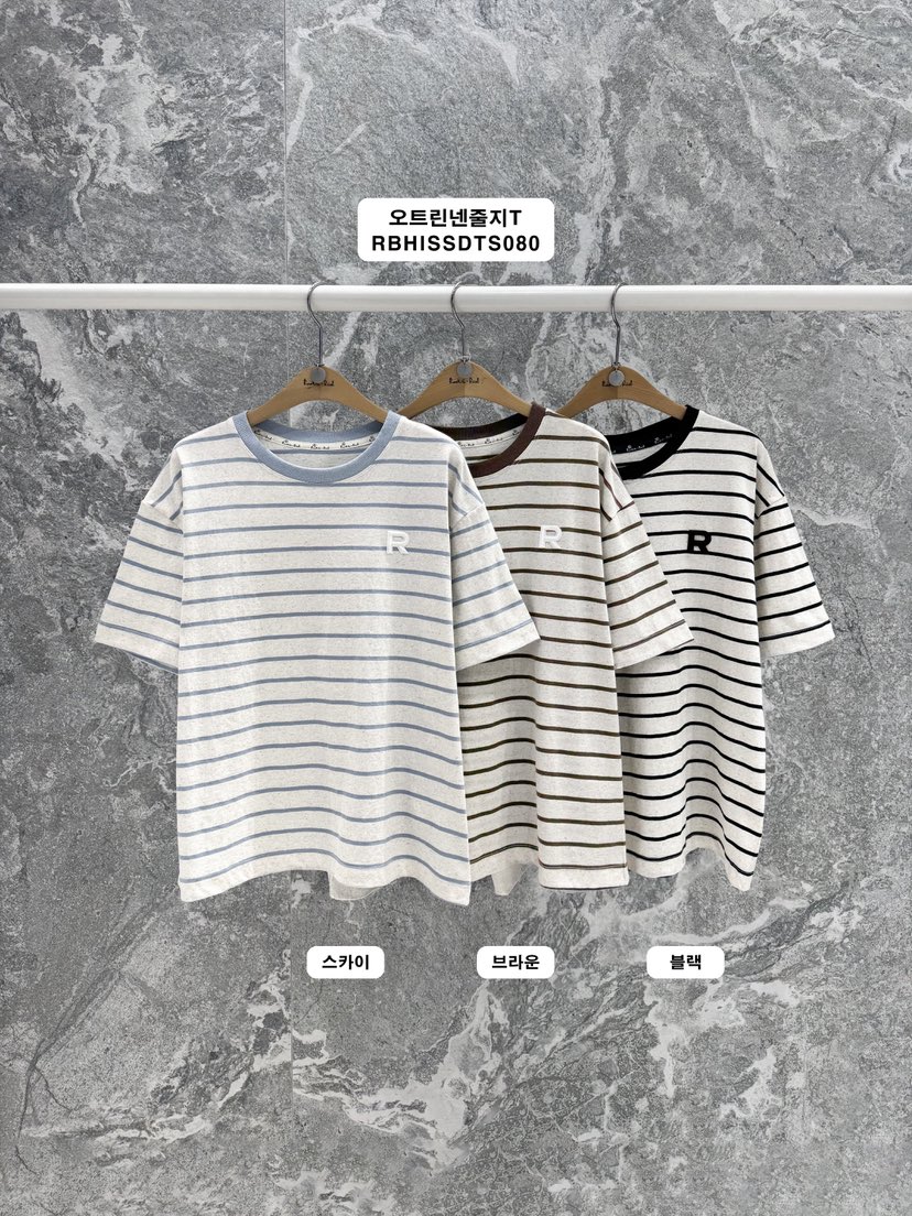 ROOKIE BUD韓國代購女裝新款推薦職業人氣26夏季T恤條紋ROOKIE BUD-LT恤